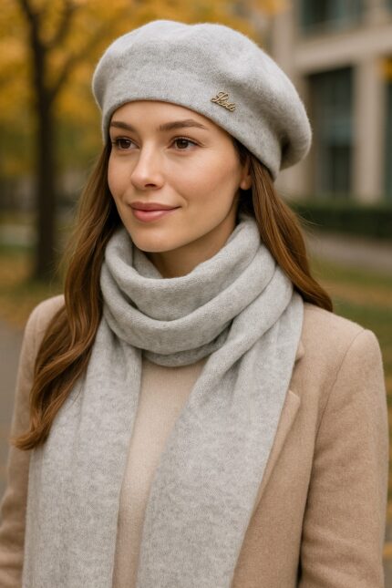 Комплект Lela — берет и шарф